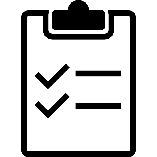 Clipboard variant with lists and checks